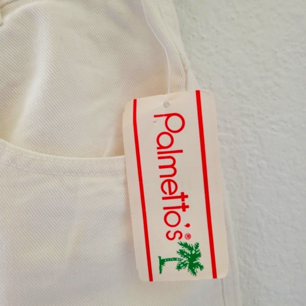 Vintage 80s Deadstock Palmetto's White Denim Skirt NWT 27" Waist Made In USA - Picture 4 of 8